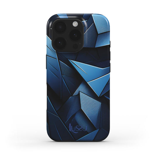 Diamond Shield Case - Blue Fractals