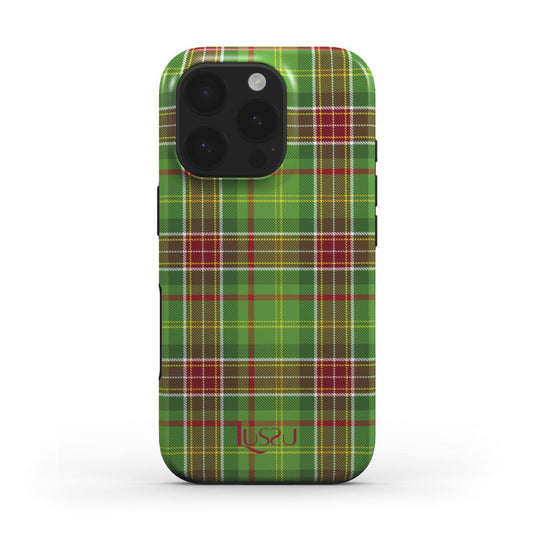 Diamond Shield Case - Evergreen Plaid