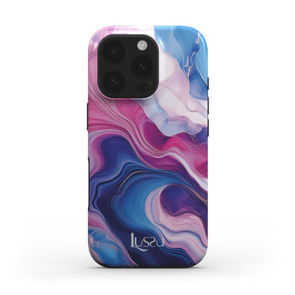 Diamond Shield Case - Sapphire and Rose Flow