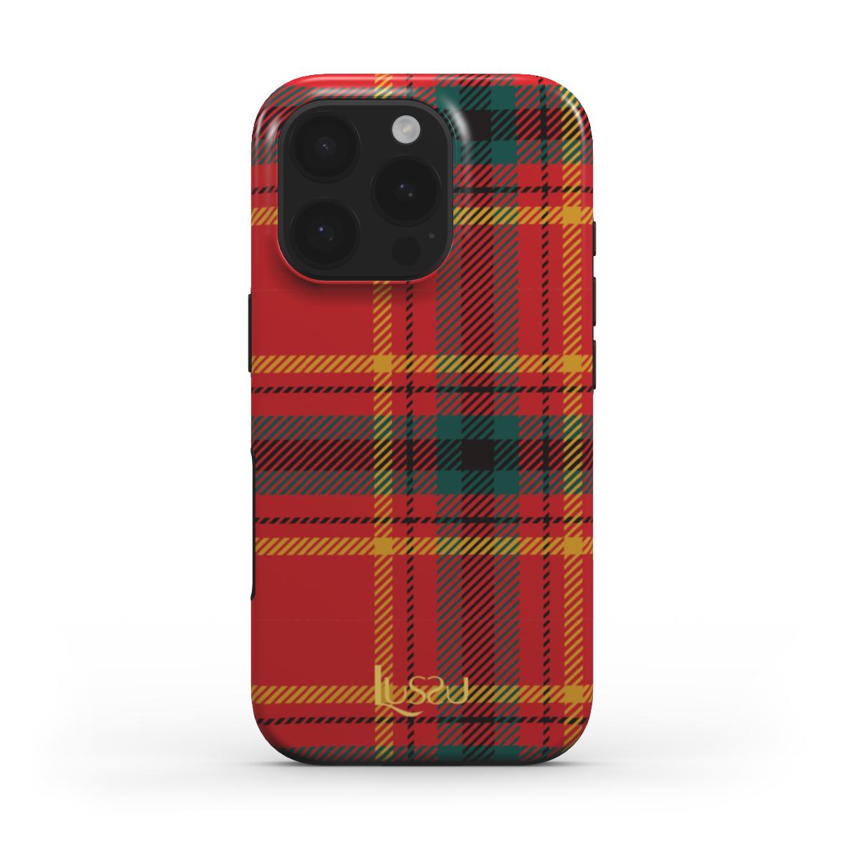 Diamond Shield Case - Santa's Plaid