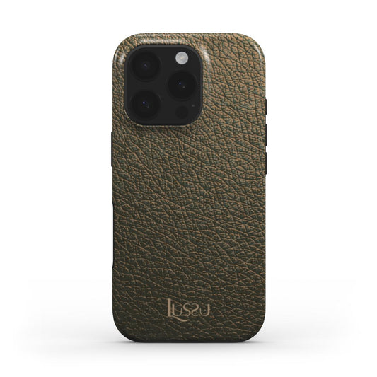 Diamond Shield Case - Woodland Luxe Leather