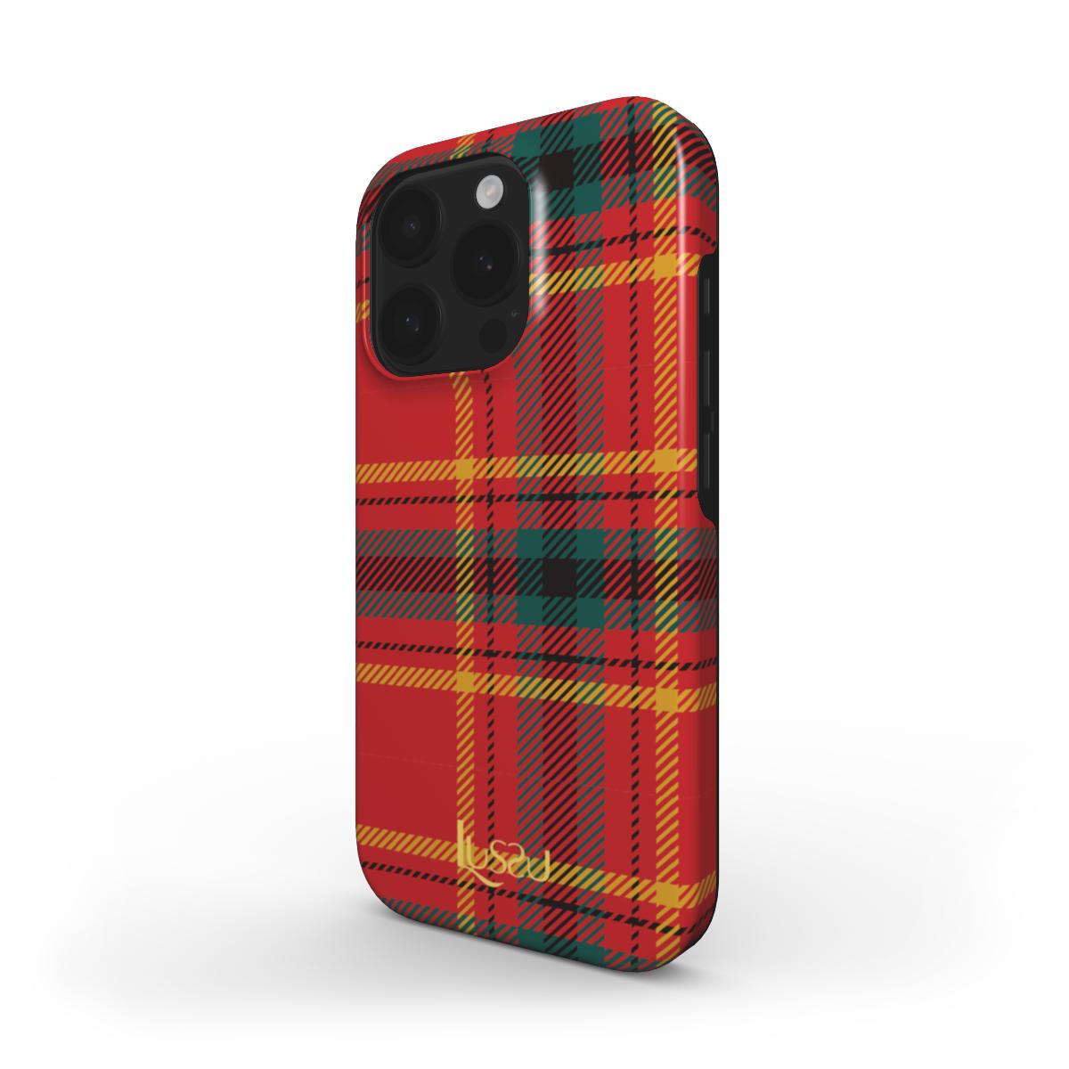 Diamond Shield Case - Santa's Plaid