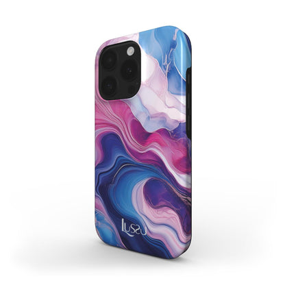 Diamond Shield Case - Sapphire and Rose Flow