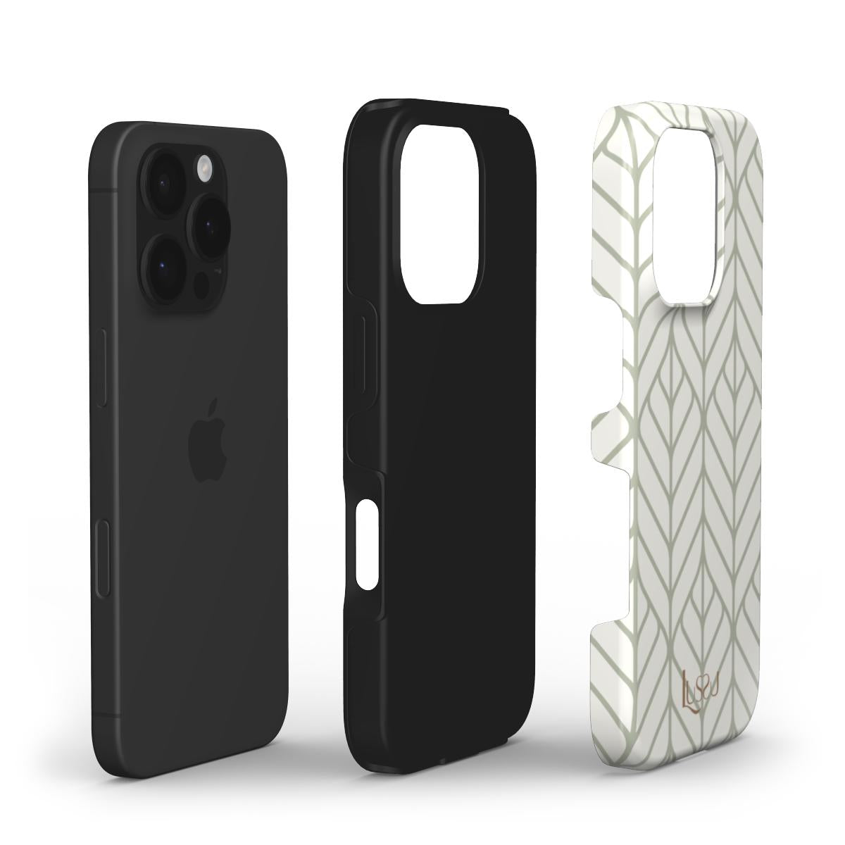 Diamond Shield Case - Tribal Leaves