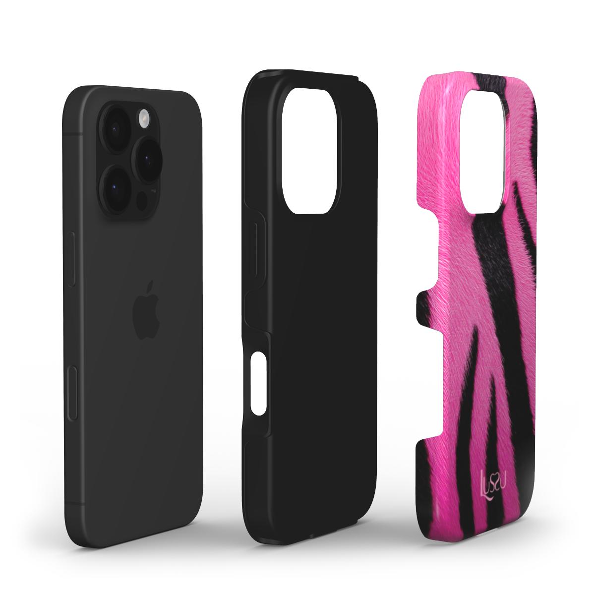 Diamond Shield Case - Wild Pink Stripes