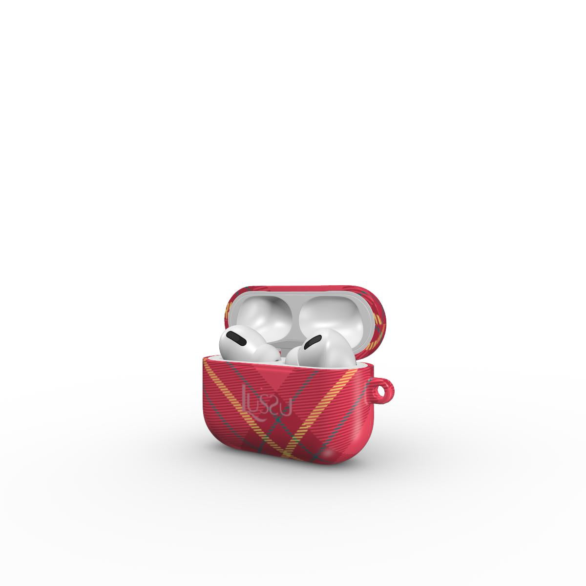 AirPods Pro Sapphire Guard Case - Cranberry Plaid