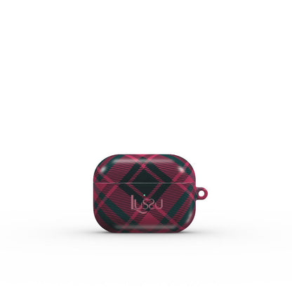 AirPods Pro Sapphire Guard Case - Frosted Berry Check