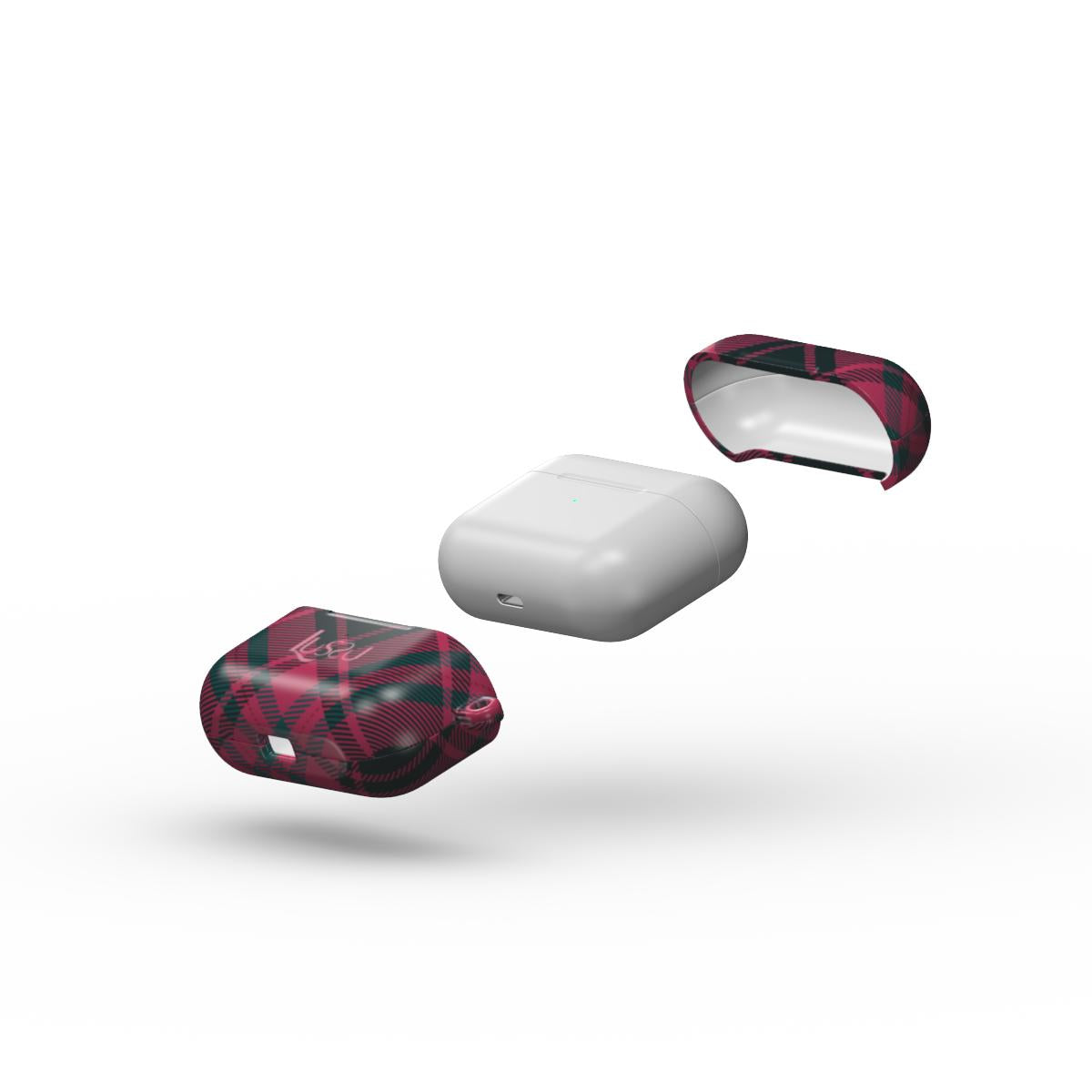 AirPods Pro Sapphire Guard Case - Frosted Berry Check