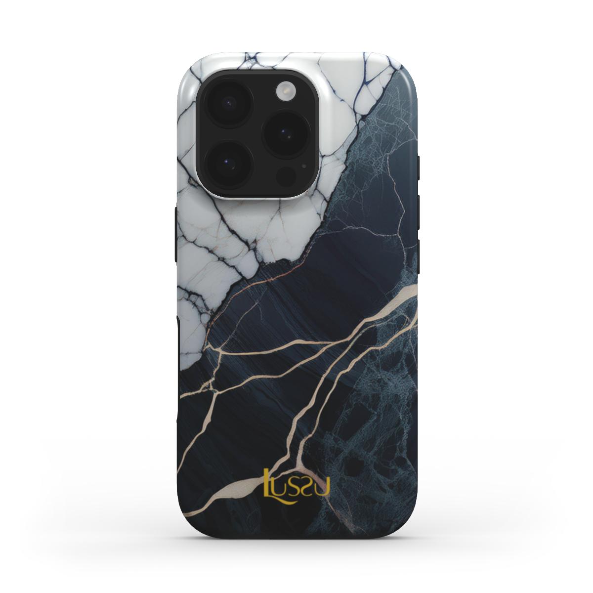 Diamond Shield Case - Black Ice Crackle