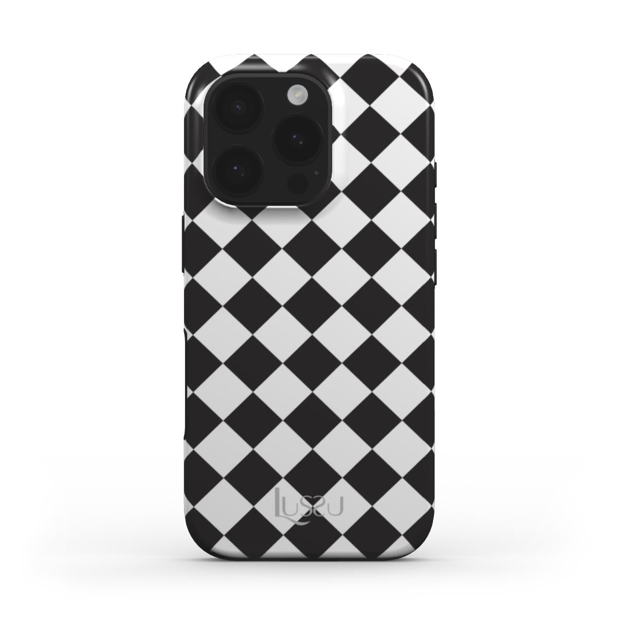 Diamond Shield Case - Diamonds in Black & White