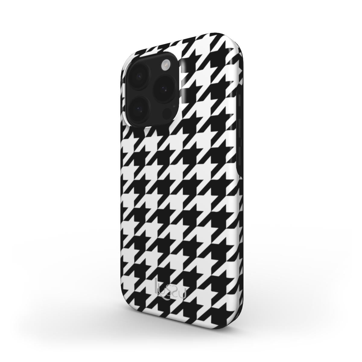 Diamond Shield Case - Timeless Houndstooth