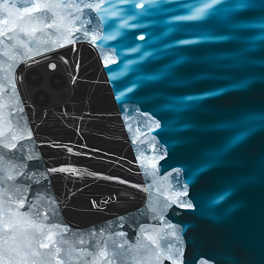 Diamond Shield Case - Black Ice Elegance