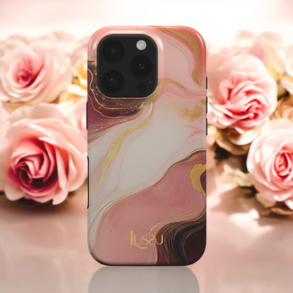 Diamond Shield Case - Golden Rose Dream