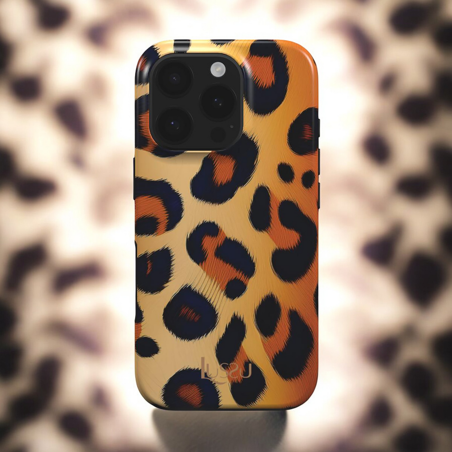 Diamond Shield Case - Leopard Luxe