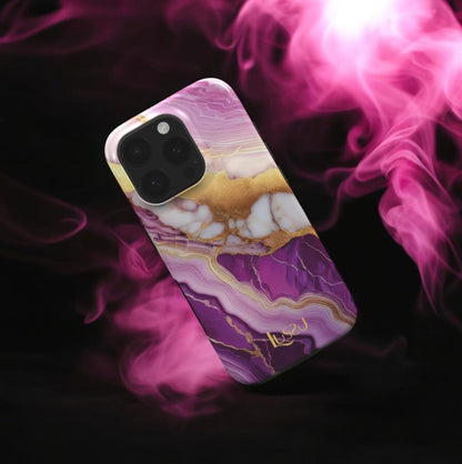 Diamond Shield Case - Purple Passion Veins