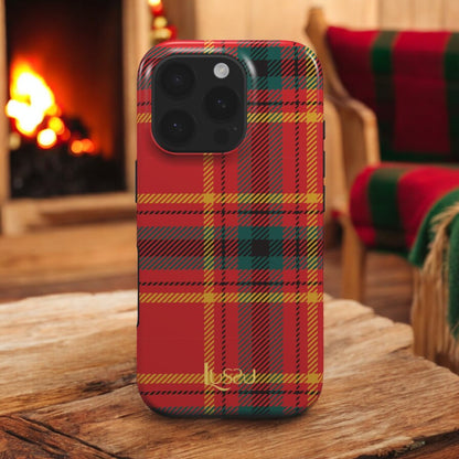 Diamond Shield Case - Santa's Plaid