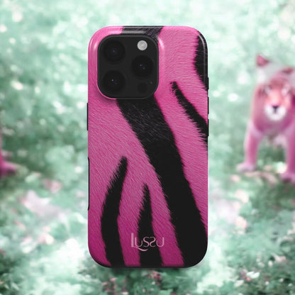 Diamond Shield Case - Wild Pink Stripes